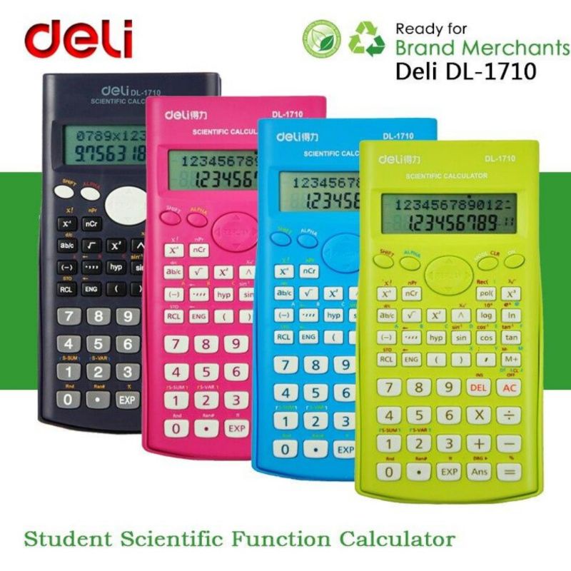 

Kalkulator / Calculator Scientific Deli 1710A calculator warna