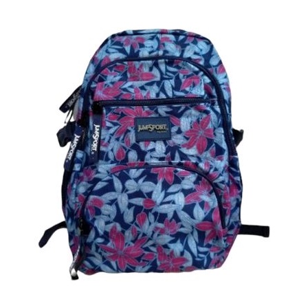 Tas ransel sekolah backpack anak perempuan bahan motif bunga - Jumpsport by alto free rain cover original