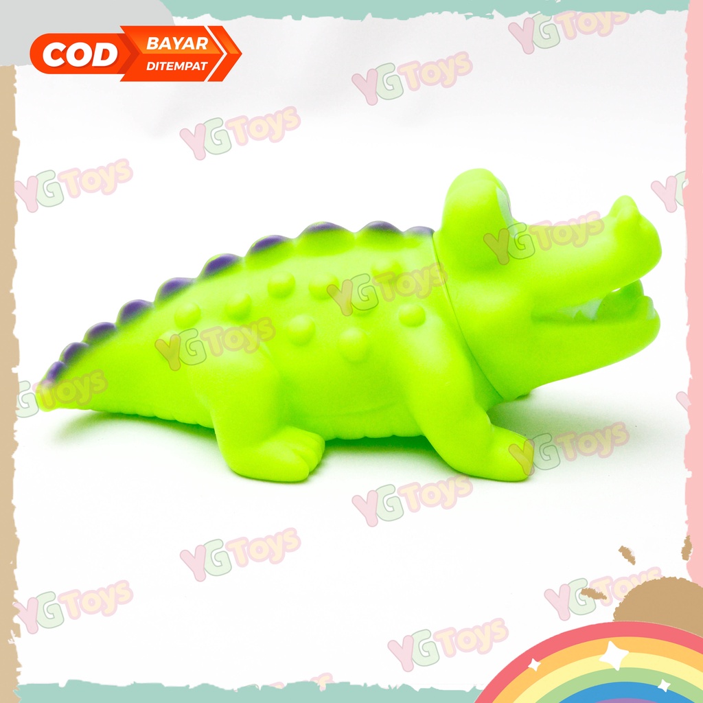 YGtoys Mainan Anak Buaya Karet Bunyi Lucu