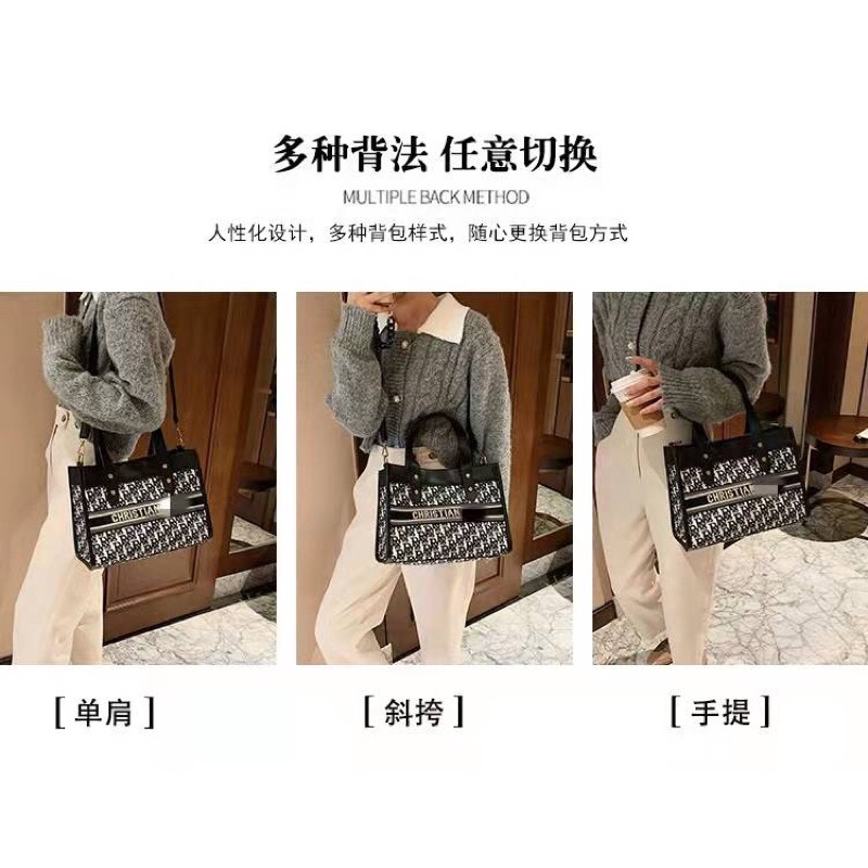 SG7574 syafniegalery tote bag canvas import motif dd tas kerja wanita 2052