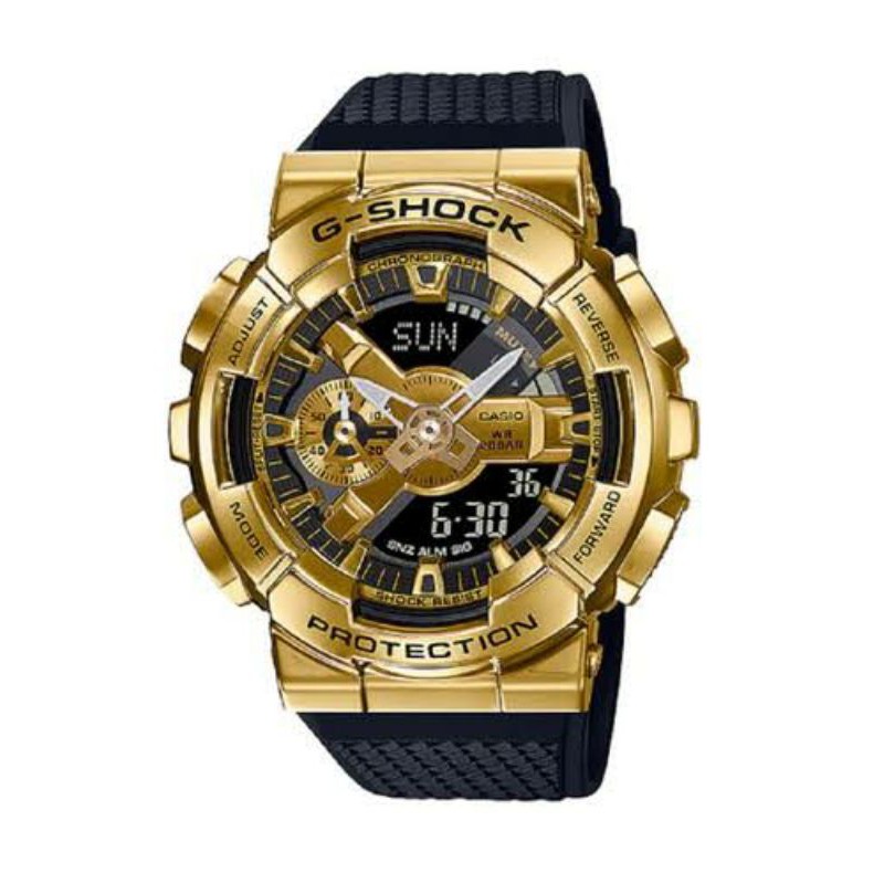 JAM TANGAN PRIA WANITA | RANTAI | KULIT | KARET | MURAH | PRIA CASIO G-SHOCK GM110 B GOLD ORIGINAL