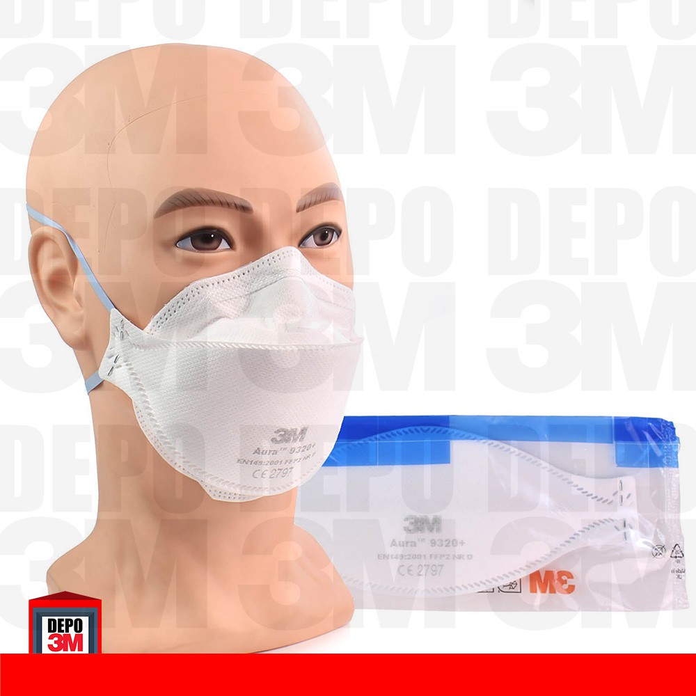 Masker 3M 9320A+ Aura FFP2 N95 Headloop ORIGINAL (10 pcs)
