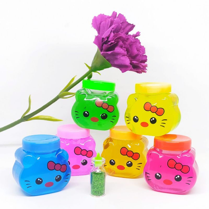 Slime Mainan anak Slime Bening dan Glitter mini Karakter Mainan anti Stress