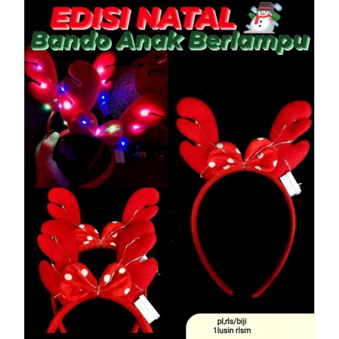 Bando anak berlampu/bando natal