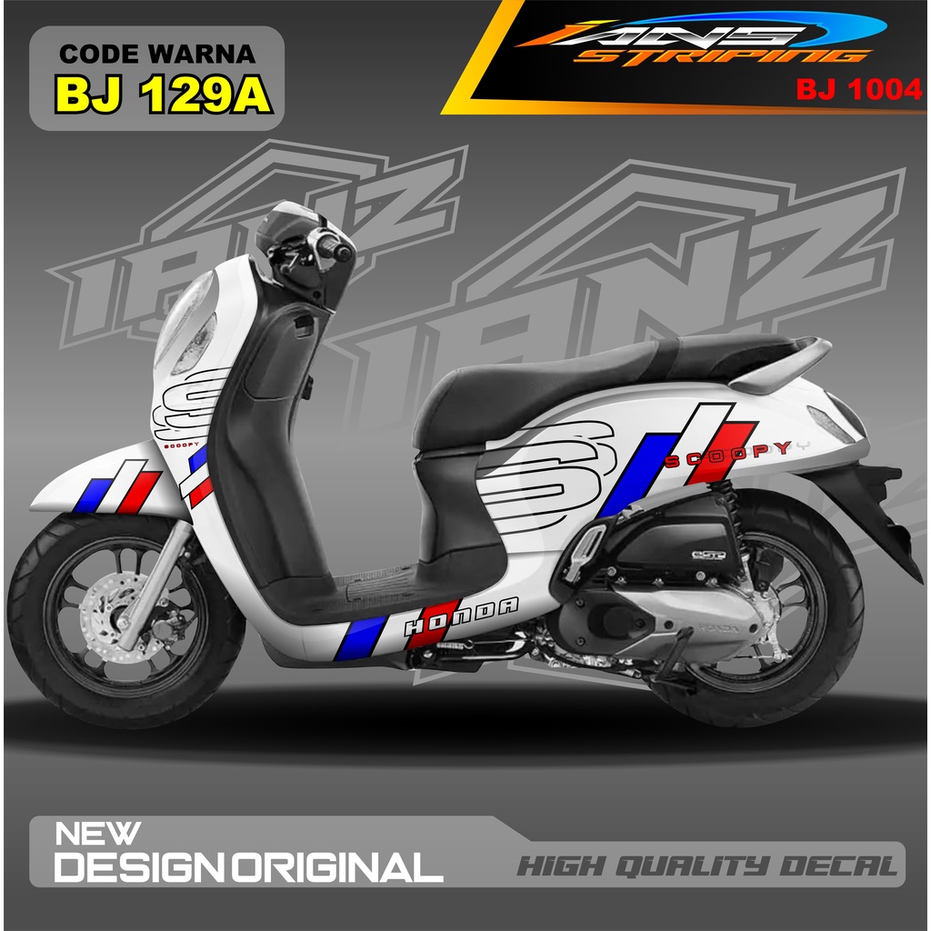 STICKER SCOOPY DECAL FULL BLOK MOTOR / STICKER DECAL  HONDA SCOOPY FULL BODY / STICKER VARIASI SCOOPY TERBARU  / STICKER SCOOPY