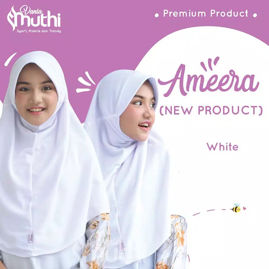 Jilbab Vania Muthi AMEERA size M dan L - Jilbab Sekolah - Jilbab Kaos - Jilbab Murah