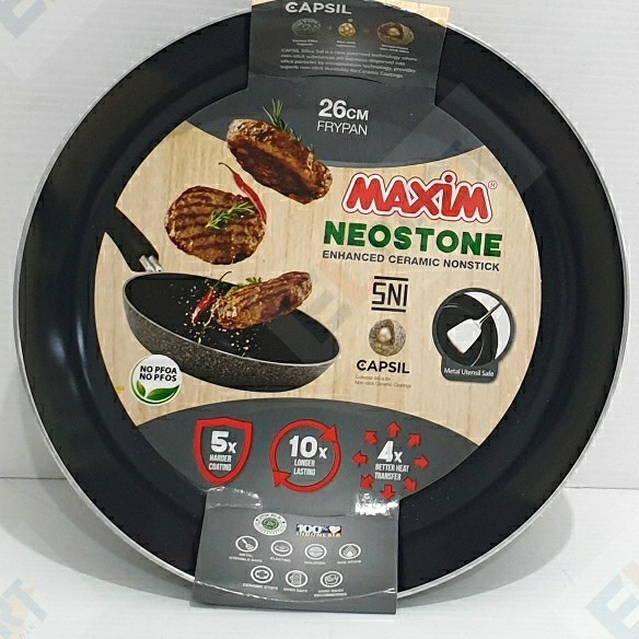 Maxim Neostone Frypan 26cm Ceramic Wajan Anti Lengket Anti Gores 26 cm