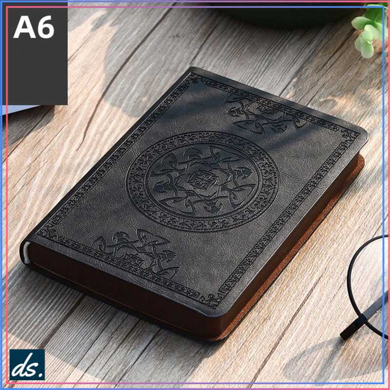

Buku Catatan Jurnal Notebook Cover Vintage Pattern PU Leather A6