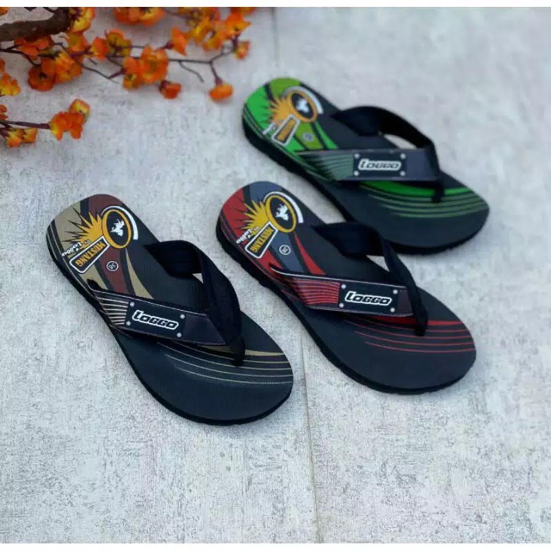 Sandal Jepit Loggo Mustang - Sandal Jepit Pria Original Loggo Logo