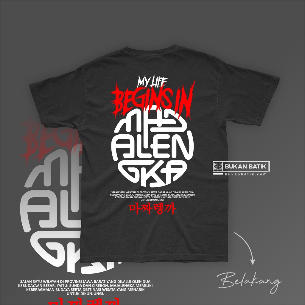 Kaos Majalengka Cirebon Jeh Kota Udang Sunan Gunung Jati Original - KUNINGAN, HITAM M01