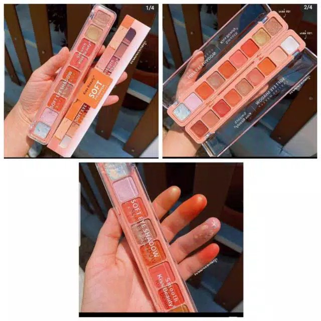 (CYBER) COD EyeShadow KISS BEAUTY Soft 9 warna No.87118-03 Ready Stock