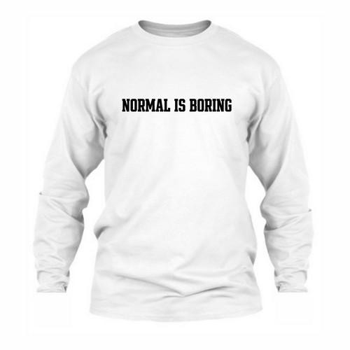 Indoholic Atasan Baju Kaos Distro Kaos Lengan Panjang Pria Wanita Combed 100% Normal Is Boring