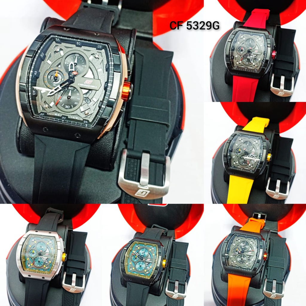 CHRONOFORCE JAM TANGAN RUBBER PRIA CF 5329G ORIGINAL GARANSI RESMI