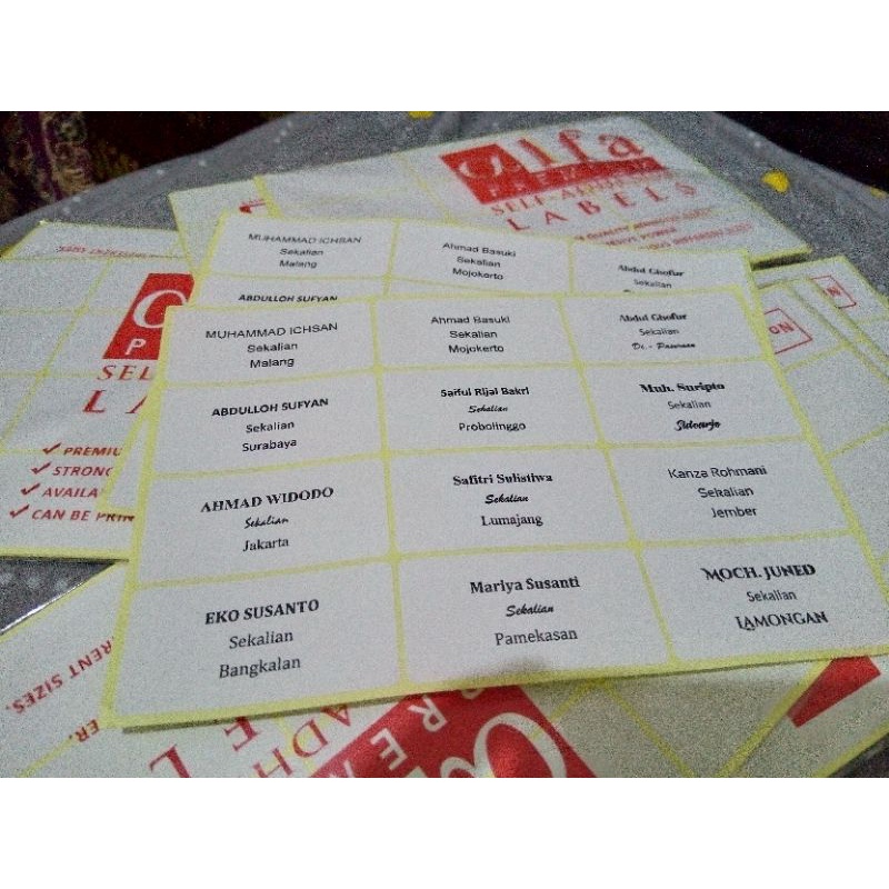 Label 103 & Cetak Nama Undangan