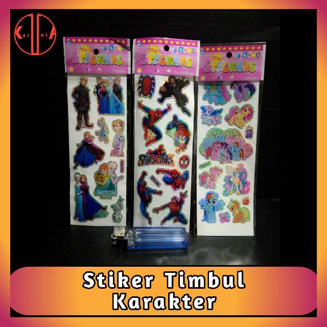 Stiker Sticker Timbul Karakter