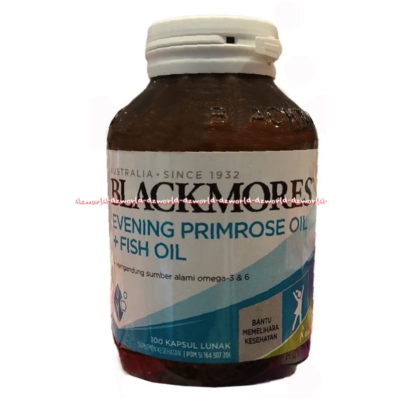 Blackmores Evening Primrose Oil Fish Oil 100kapsul Untuk PMS Blak more