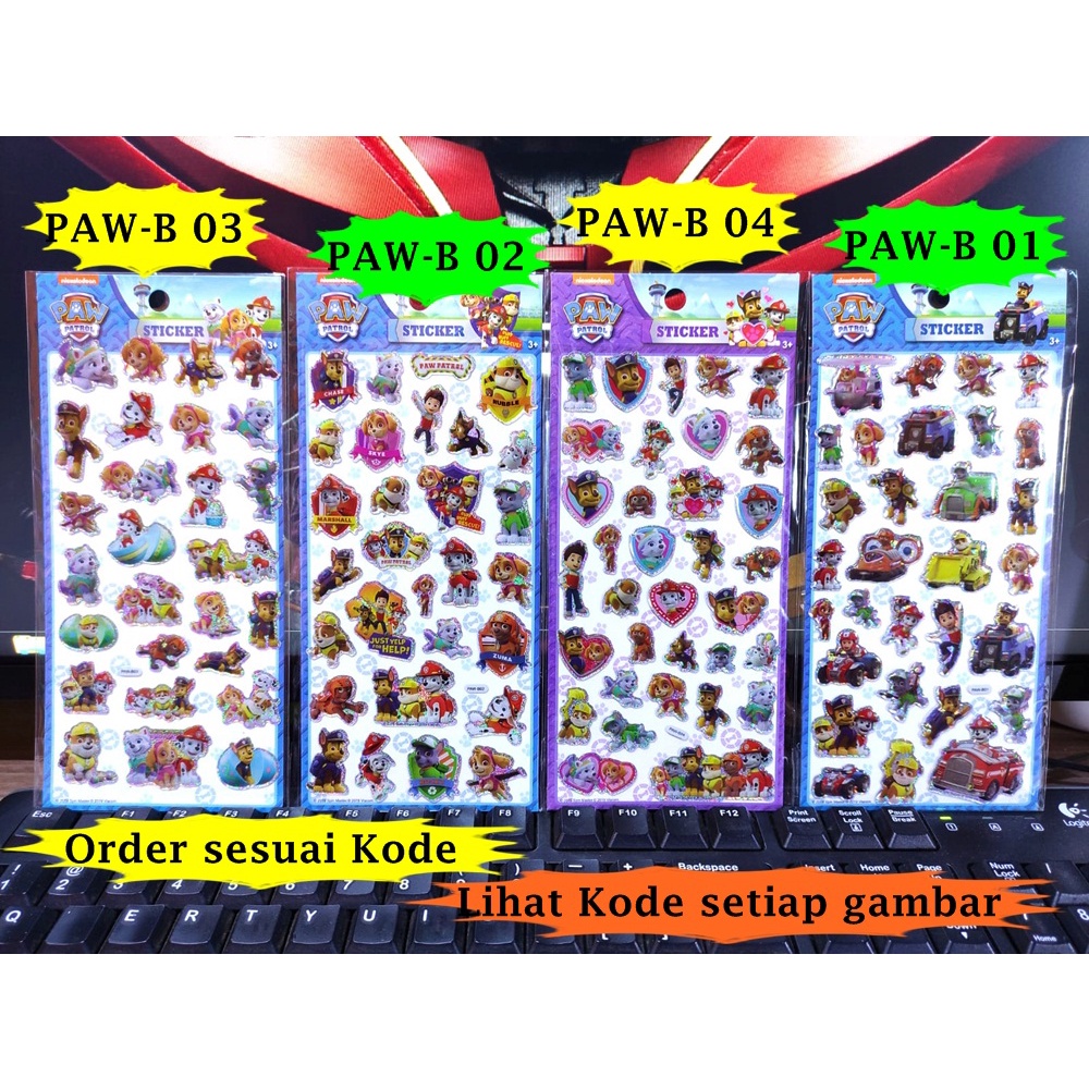 Gambar Tempel, Sticker Stiker Anak Paw Patrol Lucu Termurah