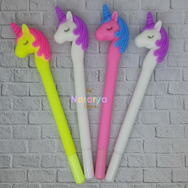 

2x Gel Pen Unicorn Besar / Gel Pen Karakter / Gel Pen Lucu / Pulpen Lucu / Alat Tulis Sekolah