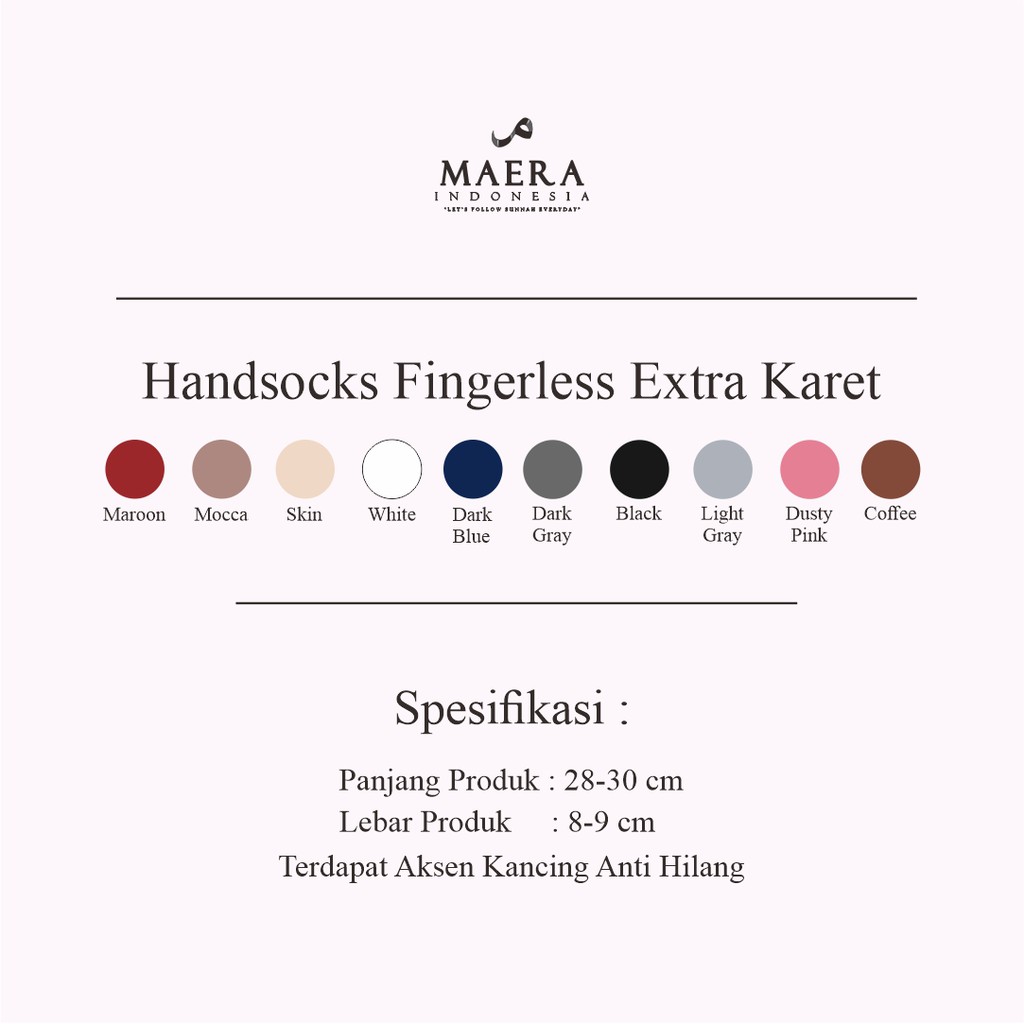 Manset Tangan Handsock Wanita Muslimah Jempol Bahan Jersey Premium By Maera Indonesia