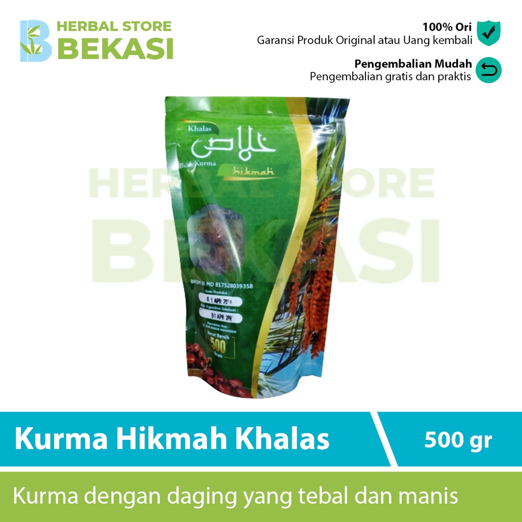 

KURMA HIKMAH KHALAS 500 GR | KURMA PILIHAN BERKUALITAS TINGGI SERTA HIGIENIS