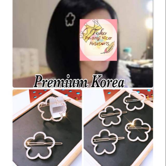 Jepit Korea Kekinian Pearls PREMIUM BAGUS Hair Clip Model Bunga SALE TokoPelangiNicer