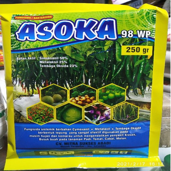 Fungisida Bakterisida ASOKA 98 WP 250 Gram