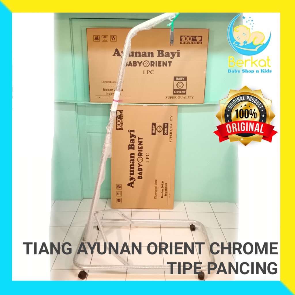 Tiang ayunan Bayi Orient Chrome tipe pancing Besi Ayunan super Quality
