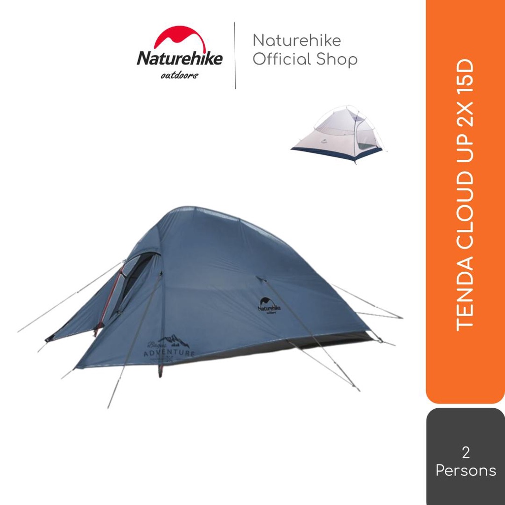 Naturehike Tenda Cloud Up 2X 20D Nh17T001-T Camping 2 Orang / 2P