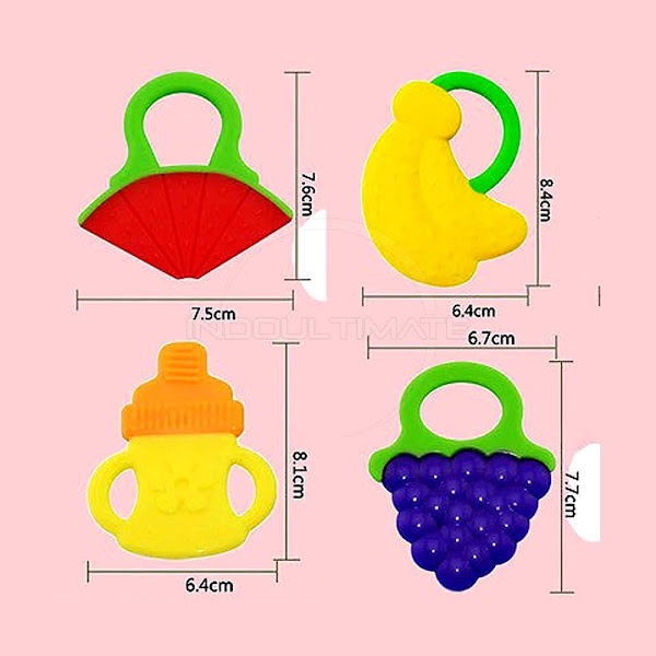 TO-C12 Teether Bayi buah Gigitan bayi Silicone Baby Teether Mainan Genggan Silicone Gigitan Bayi Bentuk Buah Mainan Bayi