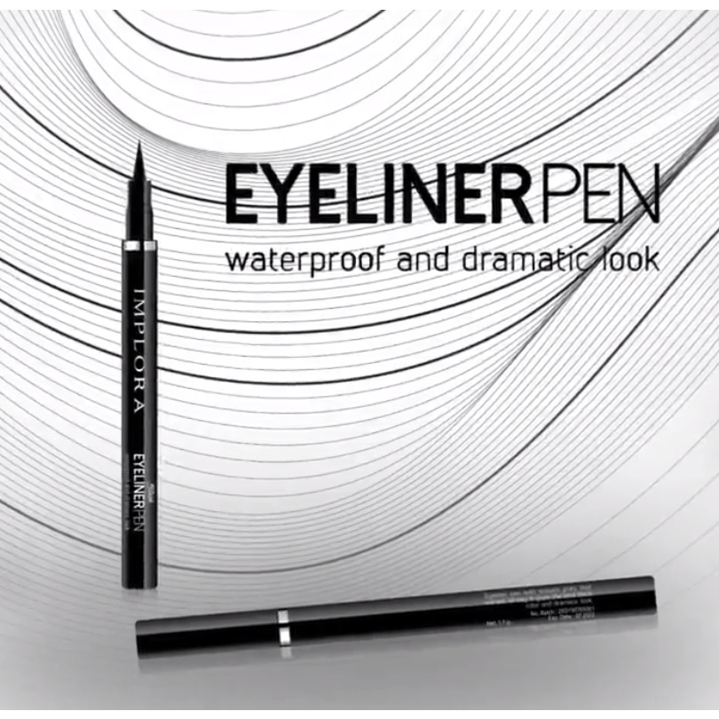 Implora Eyeliner Pen Waterproof Dramatic Look Black