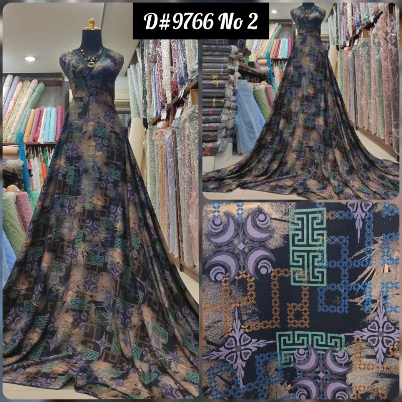 Kain Katun Rayon Viscose Motif Abstrak D#9766 No 2