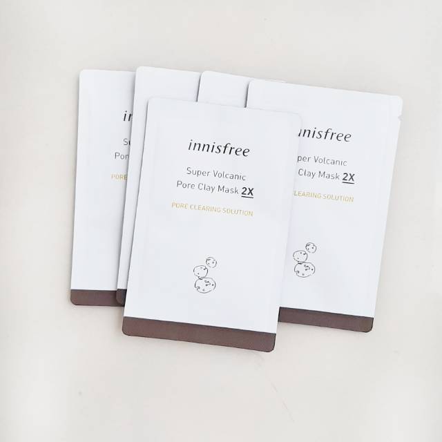 Innisfree Super Volcanic Pore Clay Mask 2x 4ml Sample Sachet Shopee Indonesia