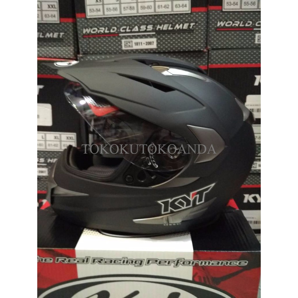 helm kyt enduro 2 visor solid
