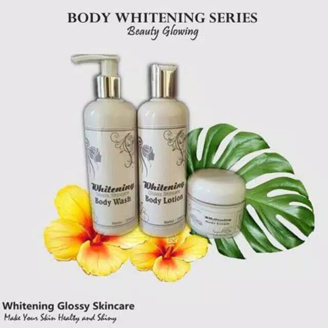 [C.O.D] PAKET BADAN WGS / WHITENING GLOSSY SKINCARE