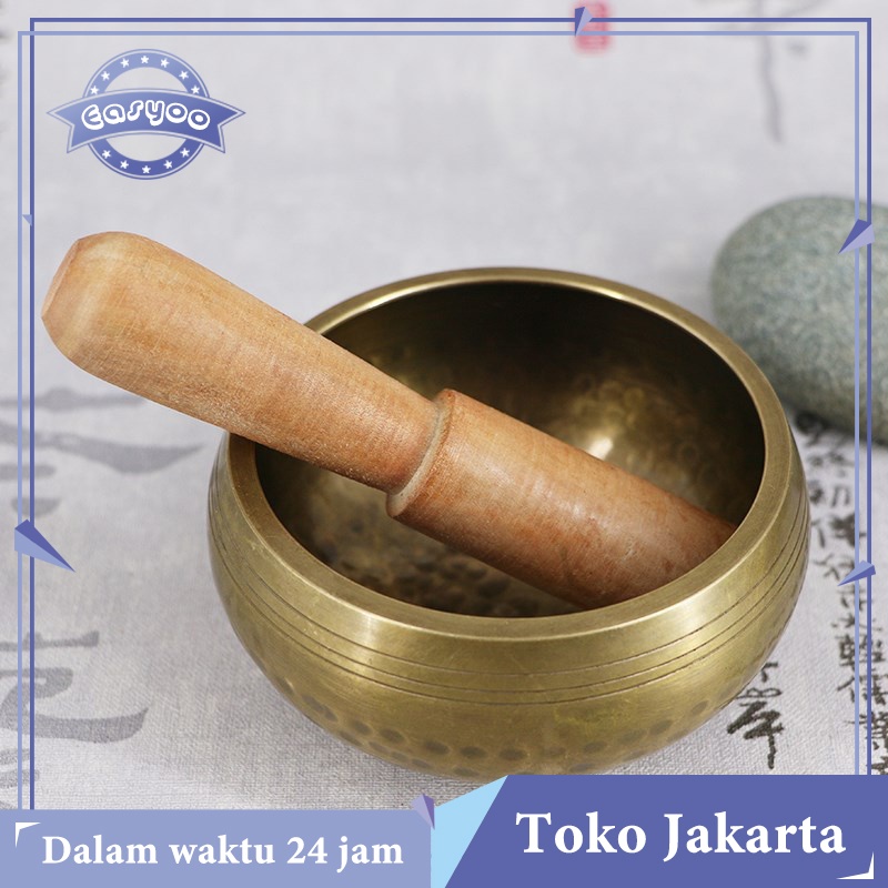 Singing Bowl Nepal Lonceng Tibet Buddha Diameter Mangkuk Suara Buddha 8cm Untuk Meditasi Yoga