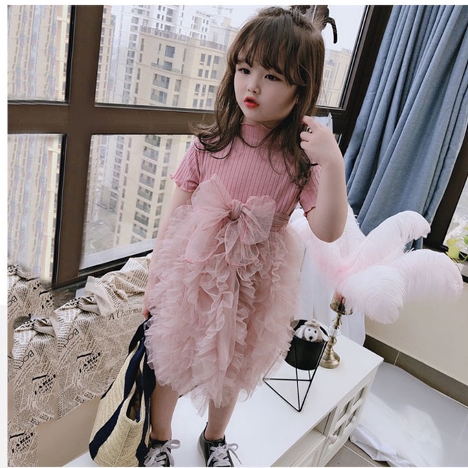 CHUBBI 131 Dress Anak Bayi Perempuan Simple Rumbai