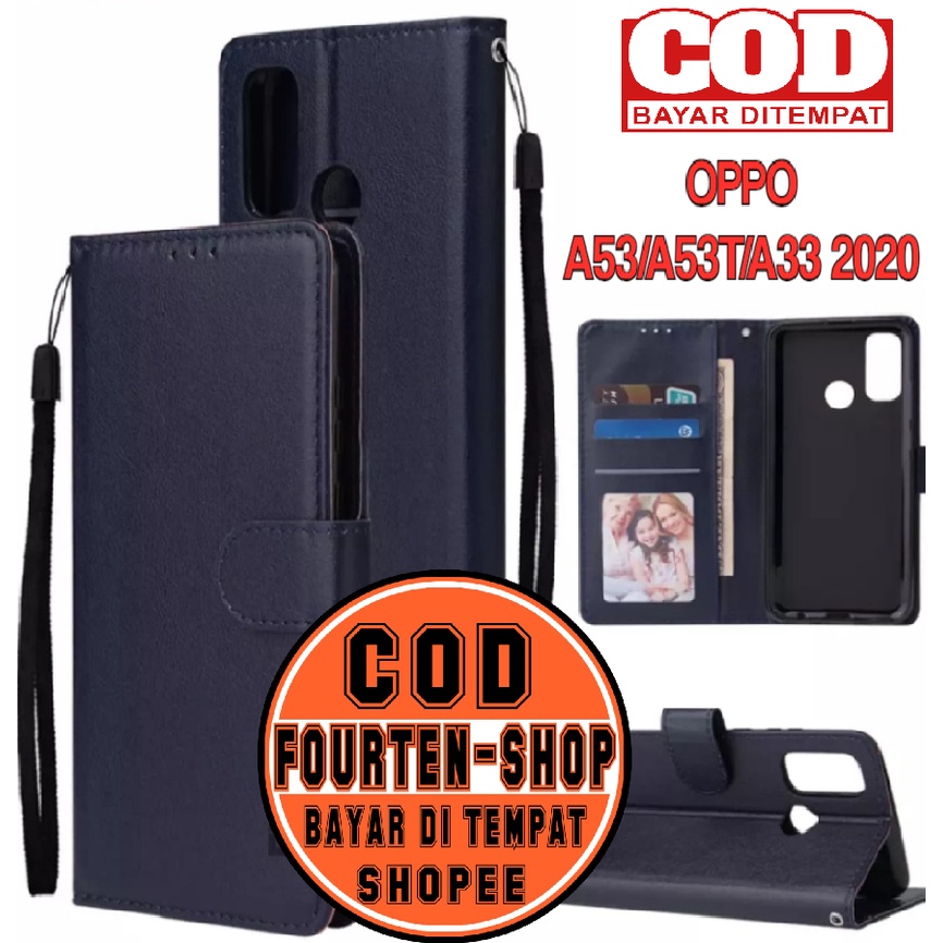 CASING / CASE KULIT FOR OPPO A53/A53T/A33 2020 - CASING DOMPET- COVER -SARUNG HP