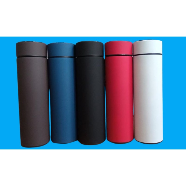 Termos vacuum LED Tumbler suhu Termos Temperatur doff karet 500ml