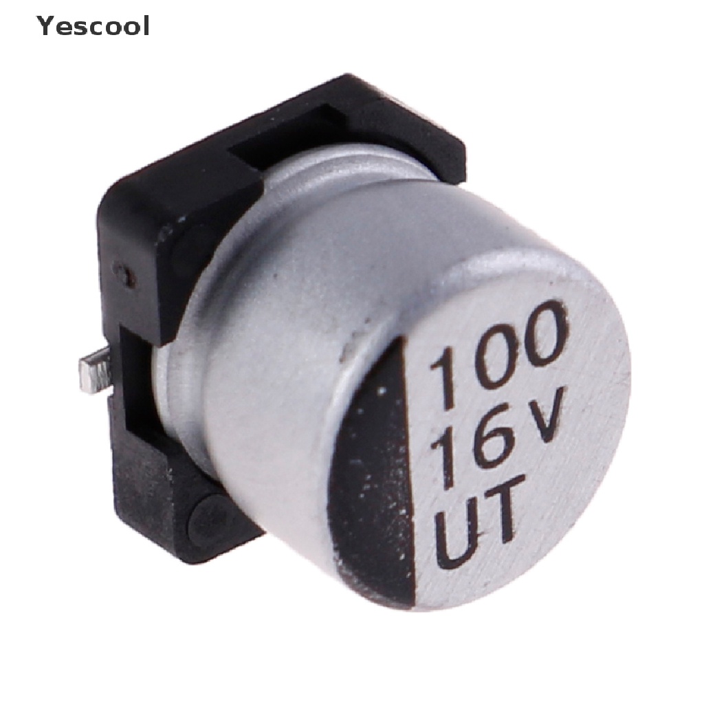 Yescool 20 pcs SMD electrolytic capacitors with specifications of 6*5 mm 16V 100uF .