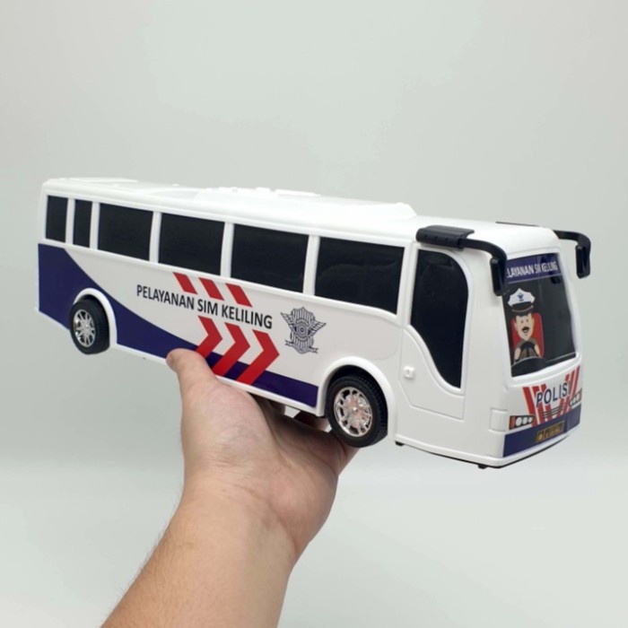 Mobil Mobilan Bus Polisi Polri Patroli Plastik Mainan Anak