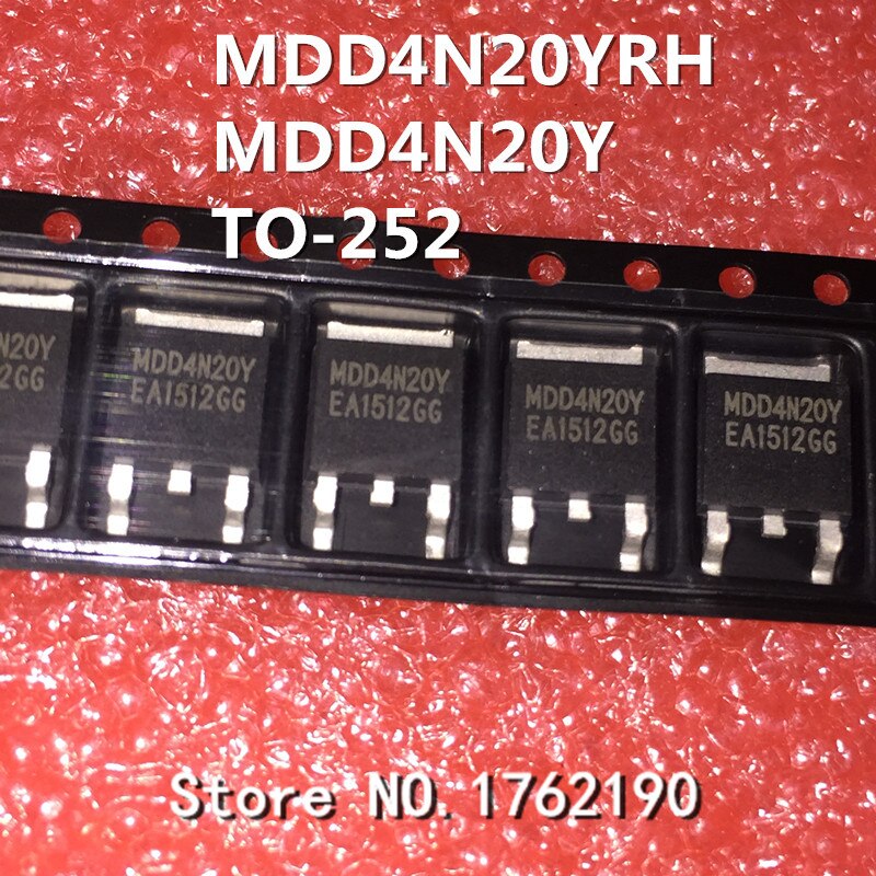 20pcs Ic Mdd4N20Yrh Mdd4N20Y To-252 Mos 4a 200v