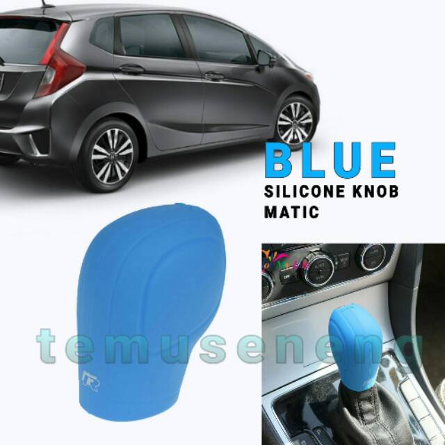 Biru Blue Murah Cover Sarung Karet Silicone Knob Mobil Matic Pelindung Persnel Gigi Gear Shift Knob