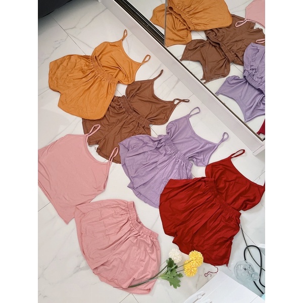 stelan hotpans singlet ,setelan wanita tanktop.oneset/set polos tanktop korean murah.sleepwear pym