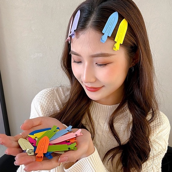 PIN PONI RAMBUT JEPIT RETRO BANGS FRIDGE SOLID POLOS COLORFUL WARNA WARNI JEPITAN HAIRCLIP METAL PLASTIC HAIR CLIP SNAP HAIRPIN SNAP ELEGAN FRENCH KOREAN STYLE AKSESORIS PITA PIN RAMBUT RIBBON ACCESSORIES