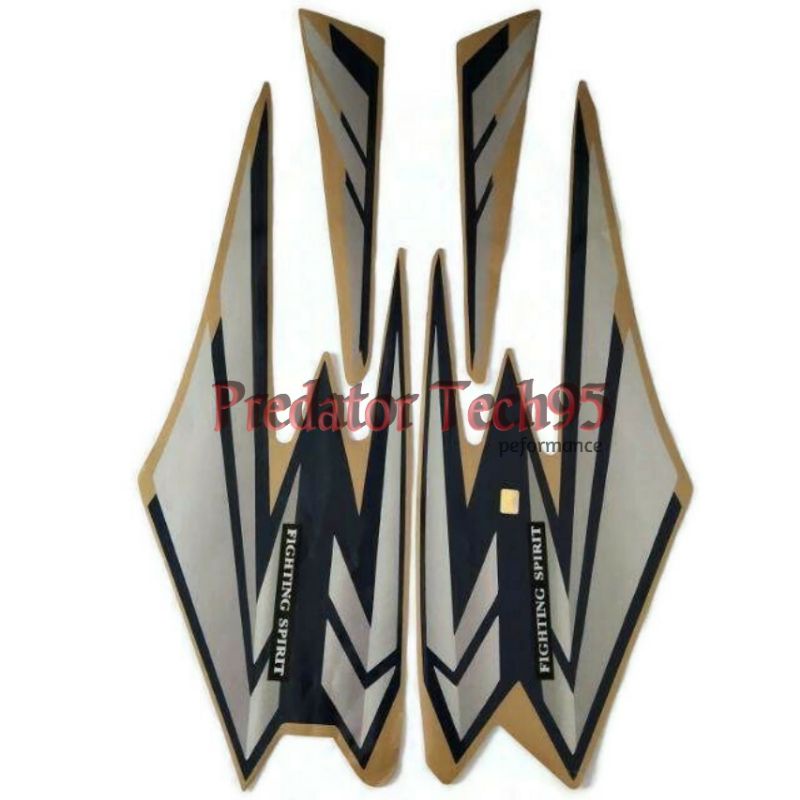 STIKER STRIPING STRIPPING LIST LIS BODY RX KING RXKING 2002 GOLD KUNING