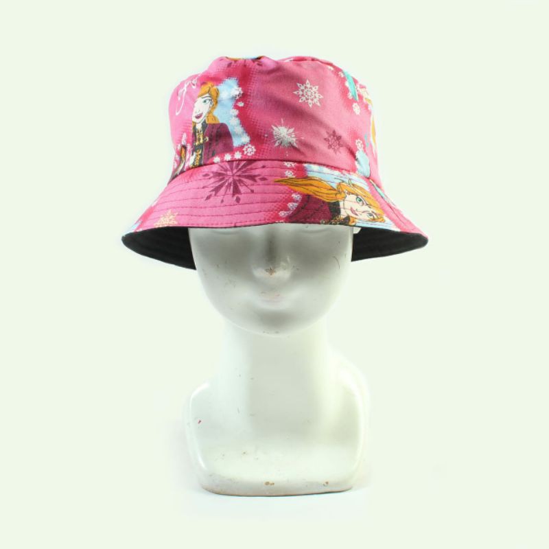 Topi Anak Visor Bucket Karakter | BUCKET HAT ANAK Murah | TOPI VISOR CORONA-Frozen