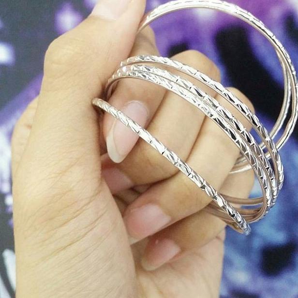 Gelang Tangan Anak Bayi Balita Perak Silver 925 Lapis Emas Putih Asli