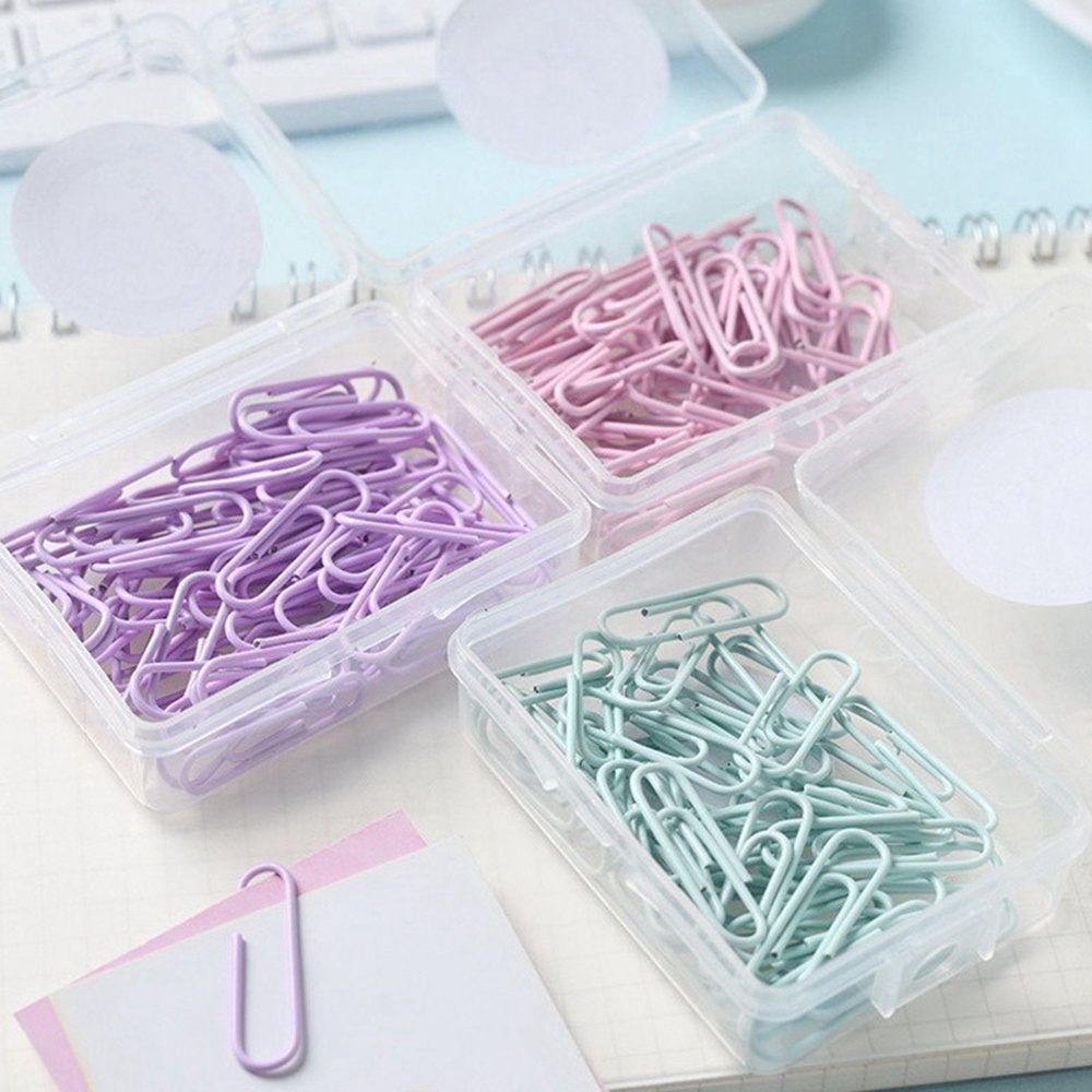 【COD Tangding】20 / 50pcs Klip Kertas Bahan Metal Warna Macaron Untuk Kantor