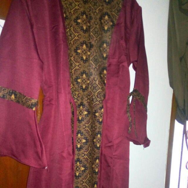 Best Seller!!! Baju Batik Sarimbit Set Gamis Kemeja Lengan Pendek Couple Morena By Titiek Batik