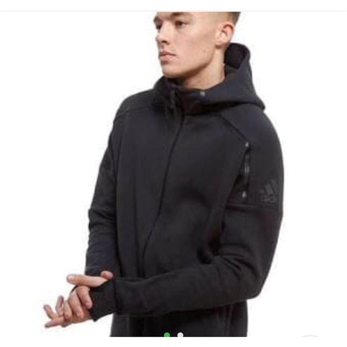 Jakethoodie unisex jaketwanitamurah jaketpolos HoodiekuZipper QW8DF3 "Adidas zne hoodie 2.0 black"